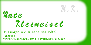 mate kleineisel business card